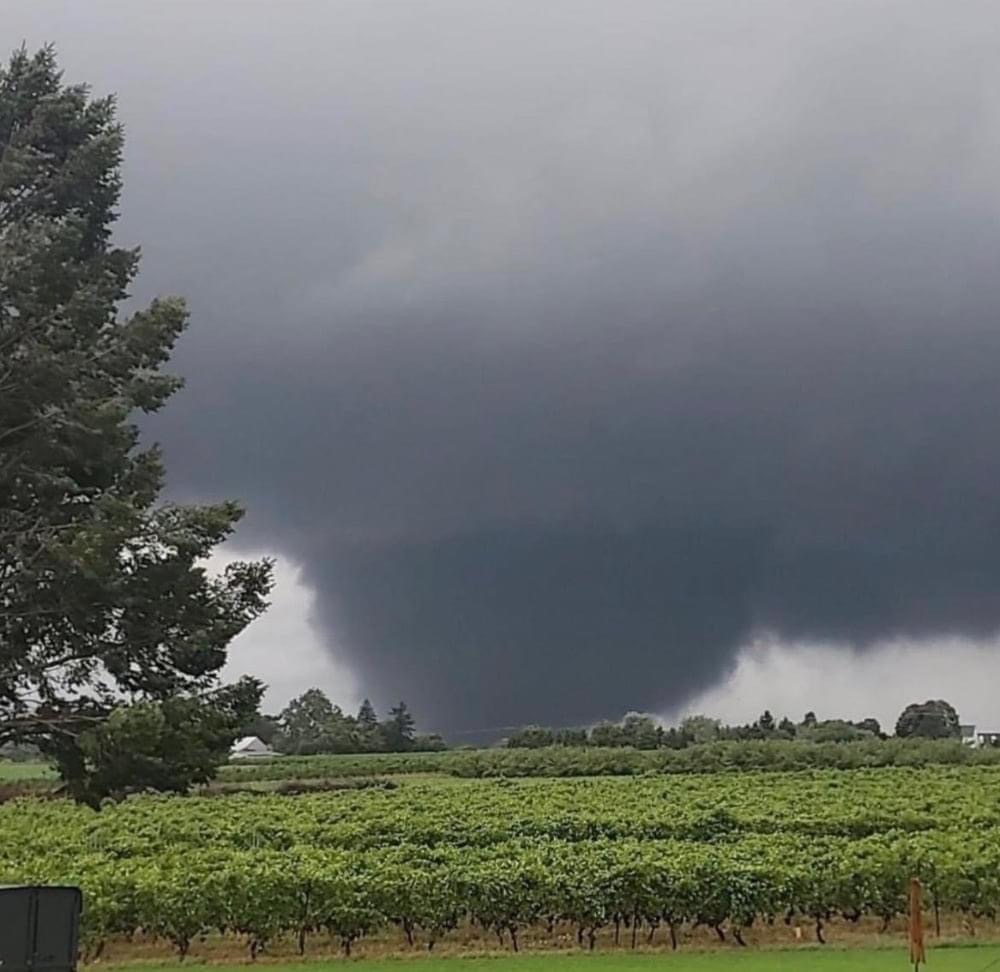 The September 1st Gloucester County tornado seen from the William Heritage Winery in Mullica Hill.